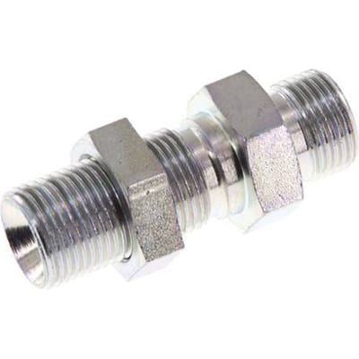 G 3/8'' Verzinkt Stalen Schotdoorvoer Borstnippel 325 Bar - Hydrauliek