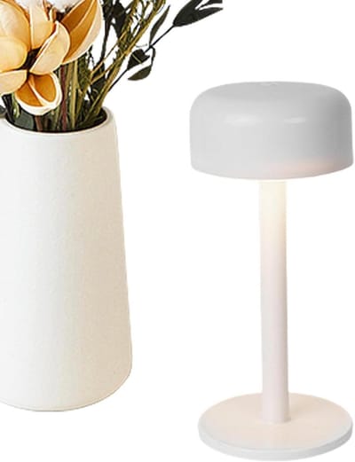 Paddenstoel Lamp - Sfeerlamp - Sfeerverlichting Creëren - Dimbare Aanraakbediening - Hoogte 22cm - Wit