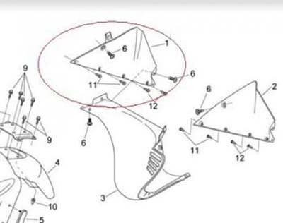 Cache latéral droit origine pour Moto Aprilia 50 RS 1999 à 2005 AP8239456 Neuf