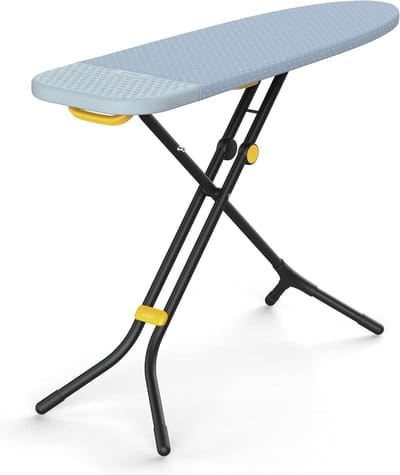 Strijkplank - Strijktafel - Kreukvrij Strijken - Verstelbare Hoogte - Compact Opvouwbaar - Grijs/Geel