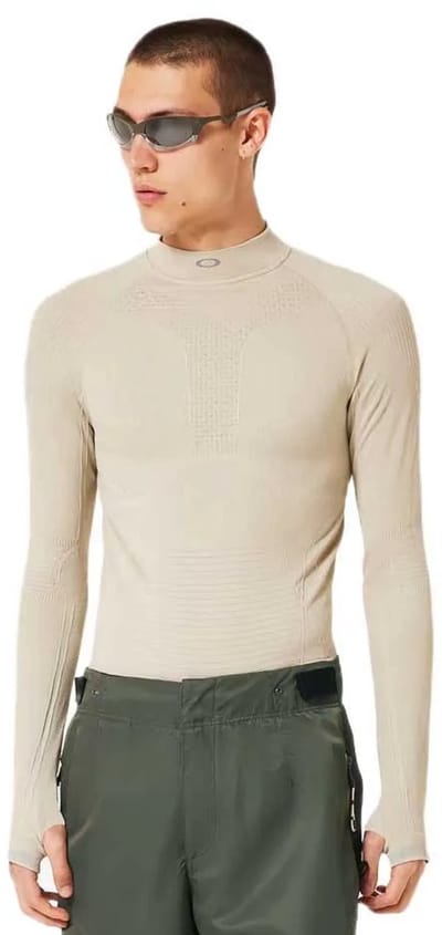 Oakley Apparel Latitude Soar Base Layer T-shirt Met Lange Mouwen Beige L Man