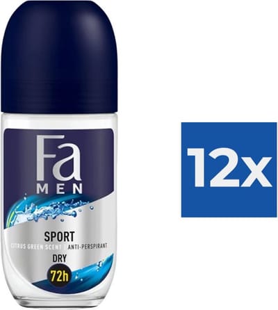 Fa Sport Energizing Fresh Deodorant Roll On 50ml - Voordeelverpakking 12 stuks