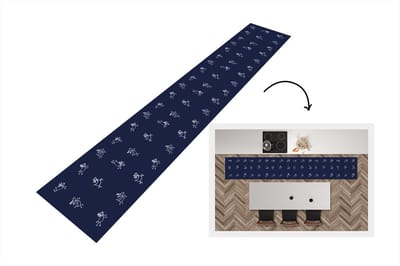 Keukenloper - Loper keuken - Hert - Patroon - Illustratie - 300x50 cm - Keukenloper vinyl