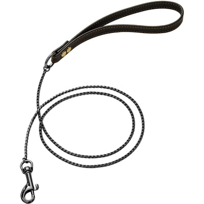 Zware Honden Wurgketting Slip Honden P Ketting Slangenketting Plating Anti-Roest Hondentrainingshalsbanden voor Kleine Grote Honden Zwart/Goud 4FT(120cm)