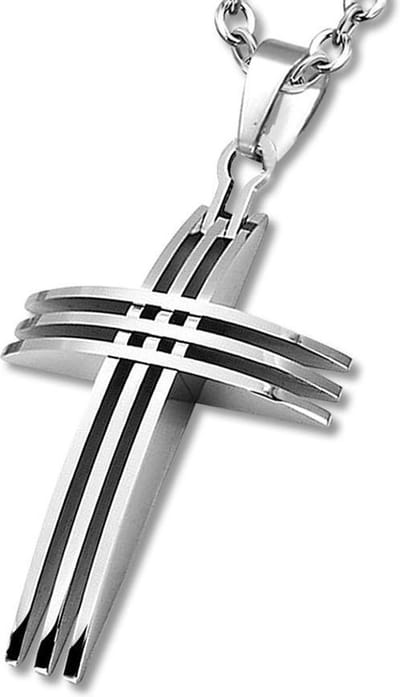 Montebello Ketting Bolt - 316L Staal - Kruis - 50x34cm - 60cm