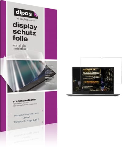 dipos – 2x Beschermfolie geschikt voor Lenovo ThinkPad X1 Yoga Gen 5 | Krasbestendige & heldere Screenprotector Ultra-Thin