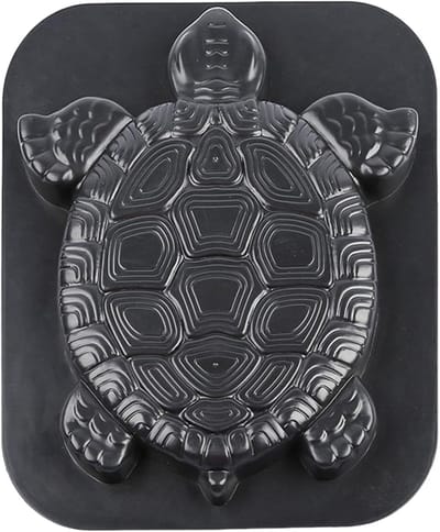 Betonmal Vorm - Tuinpad Mal - Tuinpad Aanleggen - Unieke Schildpad Vorm - 44 x 38 cm - Zwart