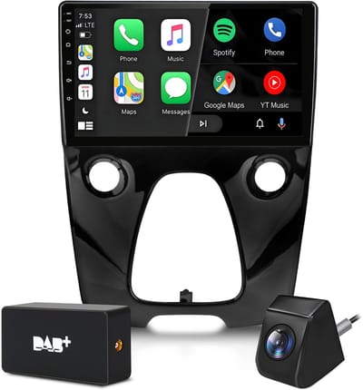 Cestovet Autoradio - Geschikt voor Toyota Aygo Citroen C1/Peugeot 108 - Andriod 15 - Draadloze CarPlay & Andriod Auto -Bluetooth - GPS-navigatiesysteem - 10.1 HD TouchScreen - WiFi & FM & RDS & Subwooferkabel & DSP, 2GB+64GB, Achteruitrijcamera DAB+