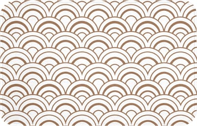 Badmat 80x50 cm - Antislip - Klassiek - Motief - Terracotta - Badmatten voor badkamer - Badkamermat - Douchemat - Badkamer mat