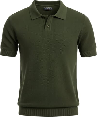 OMBRE Polo - Regular Fit - Katoen - Korte Mouw Groen XL
