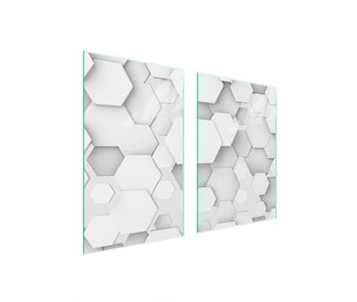 TMK ArtDeko Serie - Glazen Beschermplaat - 65x52 cm - Veilig en Veelzijdig
