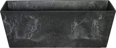 Ter Steege Plantenbak - gerecycled kunststof - zwart - 55 x 17 cm - Binnen en buiten gebruik