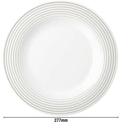 (6 stuks) SELTMANN WEIDEN Bord - plat - Ø 280mm - Parelgrijs