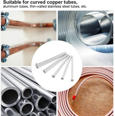 Dailygoods- Buisbuiger Set van 5 Stuks - Super Elastisch - Geschikt voor Koperen/Aluminium/Dunwandige RVS Buizen - Hoogwaardige Stalen Ring - Lengte 21 cm - Buisbocht