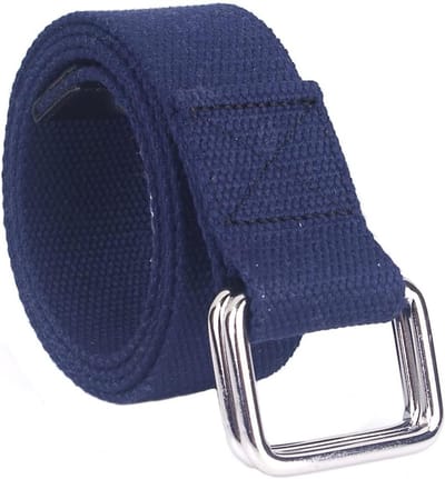 Verstelbare Unisex Canvas Riem met Dubbele Ringgesp, 110cm Elastische Casual Webbing Riem voor Jeans en Vrijetijdskleding