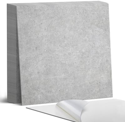 Coloray Plaktegels - Ruwe betontextuur Portugese Tegels - 30 cm x 30 cm - Grijs Plaktegels - 9 stuks - Vierkant PVC Tegels - Plaktegels Keuken - Zelfklevende Vloertegels - Vinyl Tegels - Zelfklevende Tegels