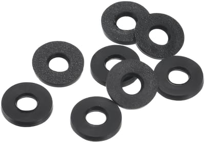 Rubber Flat Washers 8 stuks 4mm ID 9mm AD voor Waterleiding en Slangverbindingen - Zwarte Sealing Ringen