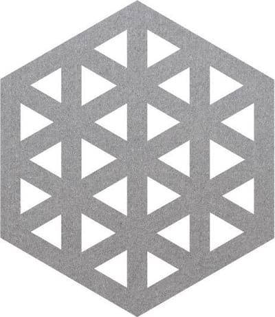Design Hexagon vilt onderzetters - Lichtgrijs - 6 stuks - ø 10 cm - Tafeldecoratie - Abstract - Glas onderzetter - Cadeau - Woondecoratie - Tafelbescherming - Onderzetters voor glazen - Keukenbenodigdheden - Woonaccessoires - Tafelaccessoires