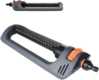 Oscillerende Sproeier - Gazon Sprinkler - Tuin Bewateren - 19 Sproeiers Brede Dekking - 46 cm Lang - Grijs