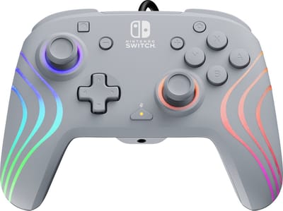 PDP Afterglow WAVE - Gaming Controller - RGB - 3,5mm Jack - Geschikt voor Nintendo Switch - Grijs