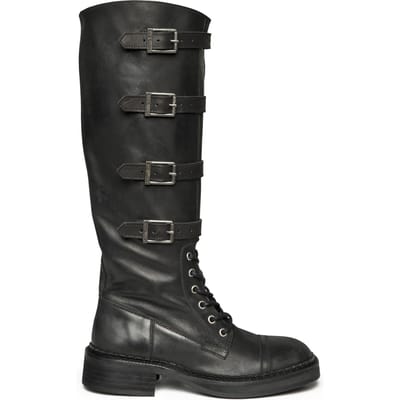 Steve Madden Rox Boots Black Leather Maat: 39 | Laarzen Outlet | Dames | Zwart