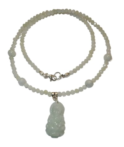 Natuurlijk Witte Jade Collier