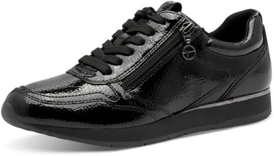 Tamaris trainers 1-23603-42 018 Lage Top Vrouwen Vegan M2363341 glanzend zwart