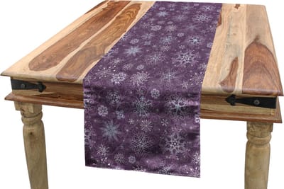 New Bed Sneeuwvlokken in Mauvekleur Accent Rechthoekige Tafellopers textiel, Tafelrunner, 40cm x 183cm