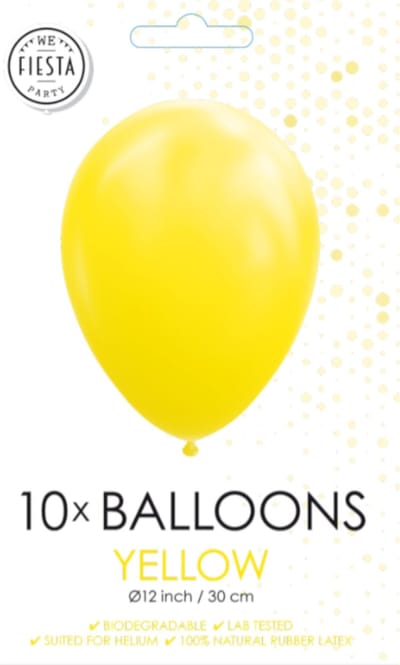 10x Ballonnen Geel