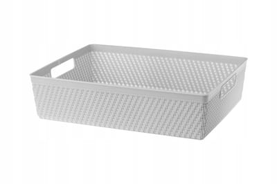 Luis mand 32,5x25x8,8cm lichtgrijs - Opbergmand