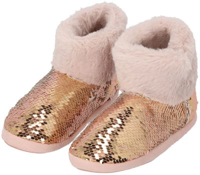 Apollo kindersloffen - pailletten - roze - pantoffels - met antislip - voor kinderen 31-32