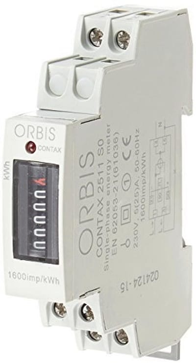 Analoge energiemeter 230 Volt voor energiebeheer en verbruiksbeheer