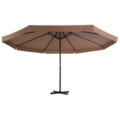 vidaXL - Parasol - met - draagbare - voet - taupe