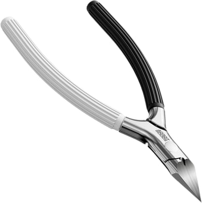 AdroitGoods 16° Rechte Precisie Nagelknippe - Professionele Nagelverzorging - Nagelknipper - Zwart/wit