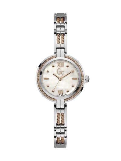 Gc Gc Cablebijou Kwarts Analoog Horloge Roségoud Kast: 100% Roestvrij Staal | Armband: 100% Roestvrij Staal 30 Y39003L1