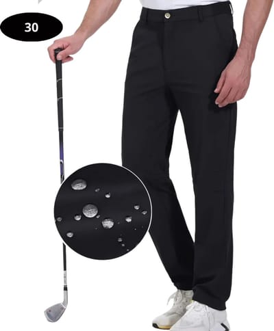 Livano Golfbroek Heren - Golfkleding - Golfen - Golf Accessoires - Nette Pantalon - Zwart XS - Maat 44