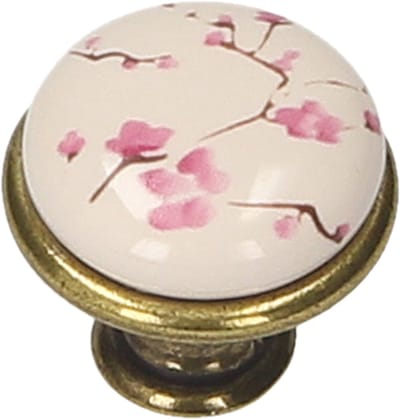 Gamet MLK-17 Serie - Meubelknop - Retrostijl - Antiek Goud - Porselein