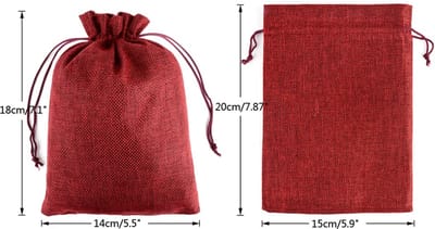 Jute borlap cadeauzakjes met trekkoord 15 x 20 cm Kerstmis burlap zak snoep koekjes schattige tas voor kinderen party gastgeschenken