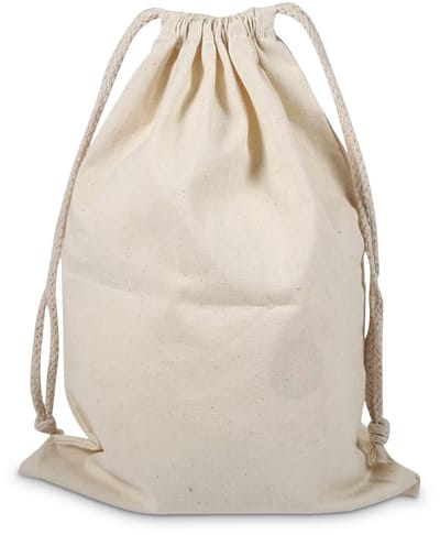 Dailygoods- Waszak Katoen - Opbergtas met Trekkoord - Lichtgewicht - Herbruikbaar - Ademend - 22x28 cm - Opbergzak
