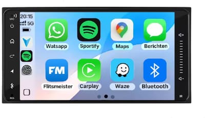 Autoradio 2/32GB met Carplay en Android Auto | Geschikt voor Toyota Highlander Crown Mr2 Alphard Fortuner Echo Prado Vitz 1 Avanza Soluna Vios Daihatsu Be go Perodua Nautica Land Cruiser 100 4Runner FJ Cruiser 1999 - 2013 | Radio scherm met Navigatie