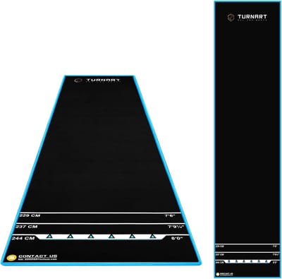 Dartmat Blauw - Classic Softdart en Stalen Dart Afstanden