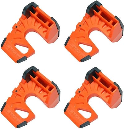 Deurstopper Set - Deurwiggen - Deuren Open Houden - Vrijwel Onverwoestbaar - 4 Stuks - Oranje