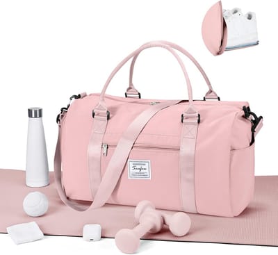 SnelShoppen - Sporttas voor Dames en Heren met Schoencompartiment - Waterdichte Reistas voor Fitness, Gym, Weekend, en Training - Duffle Bag in A2-Pin