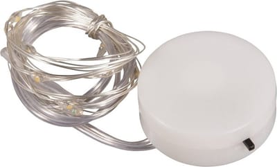 Micro lichtsnoer - 1x - 10 led lampjes - warm wit - 120 cm - kerstlampjes - kerstverlichting