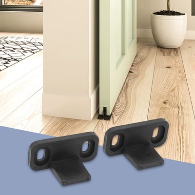 Dailygoods- Vloergeleider Verstelbaar - Bodemgeleiding - Kunststof - Schuifdeur - Staldeur - Afmetingen 4,5 x 1,8 x 1,5 cm - Deurgids