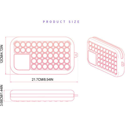 Trousse à crayons Push Bubble Stylo Trousse Sensoriel Silicone Jouet Sac de Rangement Papeterie Jouet Décompression pour Enfants Étudiants Cadeaux white