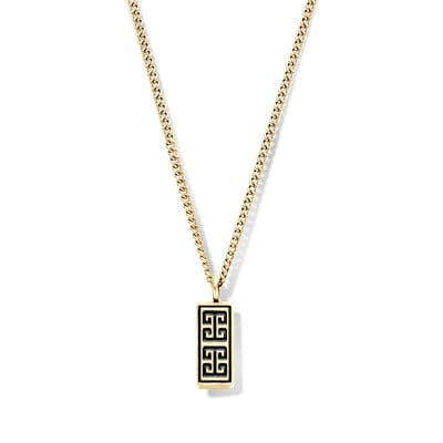 Frank 1967 7FN-0016 Stalen Heren Ketting met Hanger - lengte 60 cm - Goudkleurig - Cadeau voor mannen