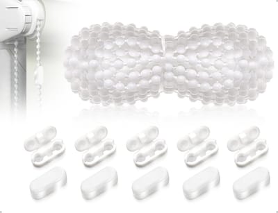 Dailygoods- Rolgordijnketting 6 m - Reserveonderdeel voor Rolluiken - 10 Connectoren - Aanpasbaar - PVC - Eenvoudig te gebruiken - Gordijnketting
