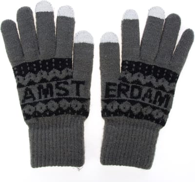 Robin Ruth Handschoenen Mannen Amsterdam grijs smart touch