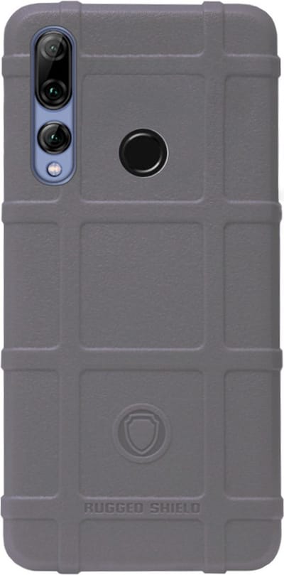 RUGGED SHIELD Rubber Bumper Case Hoesje Geschikt voor Huawei P Smart Z - Grijs